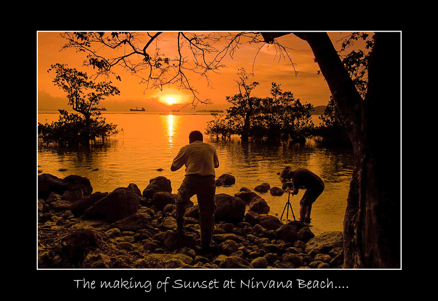 The Making of my Nirvana Beach Sunset Photo above … shot by Uncle Maxby … 