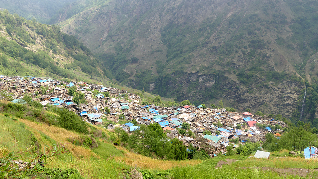Laprak village after the earthquake
