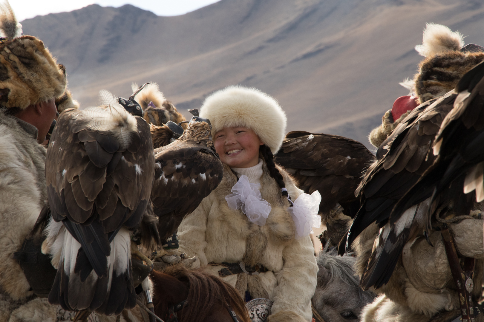 Breaking of tradition, the first female Eagle Huntress